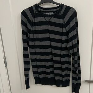 Black and grey striped sweater
